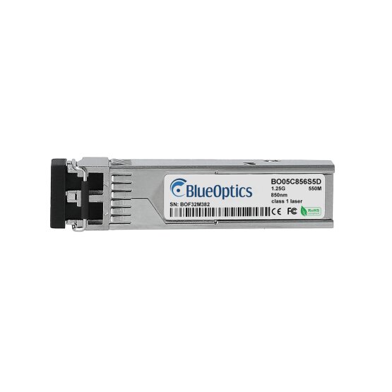 Compatible Fortinet FR-TRAN-SX BlueOptics BO05C856S5D SFP Transceiver, LC-Duplex, 1000BASE-SX, Multimode Fiber, 850nm, 550M DDM