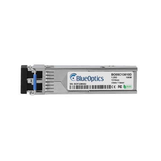 Compatible A10networks AXSK-CSFP-LR BlueOptics BO05C13610D SFP Transceiver, LC-Duplex, 1000BASE-LX, Singlemode Fiber, 1310nm, 10KM