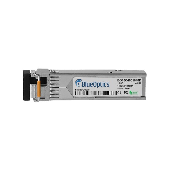 BlueOptics BO15C4931640D kompatibel, 1000BASE-BX-D SFP Bidi Transceiver TX:1490nm/RX:1310nm 40 Kilometer DDM
