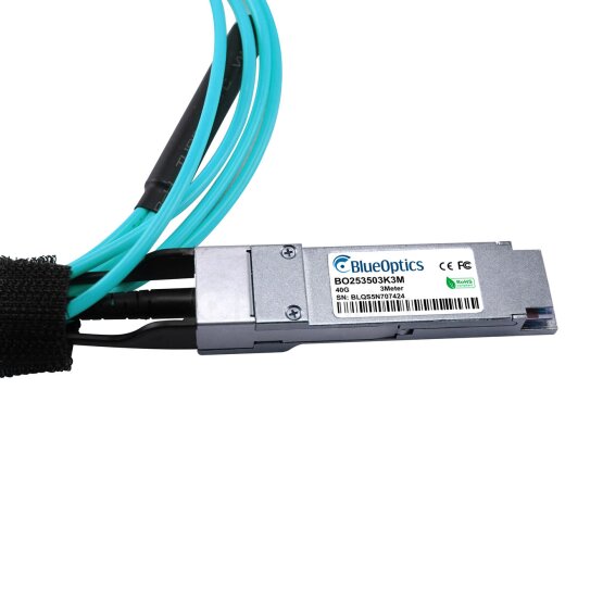 BlueOptics Active Optical Cable Breakout QSFP 40GBASE-SR4 5 Meter