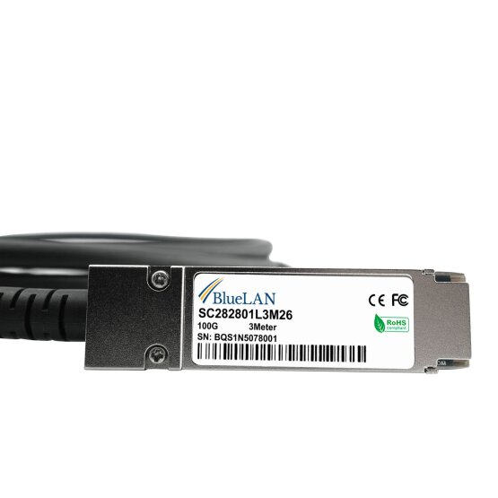 Arista Networks CAB-Q-Q-100G-1M compatible, 1 Meter QSFP28 100G DAC Direct Attach Cable