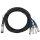 Compatible Arista CAB-Q-4S-100G-3M BlueLAN pasivo 100GBASE-CR4 QSFP28 a 4x25GBASE-CR SFP28 Direct Attach Breakout Cable, 3M, AWG26