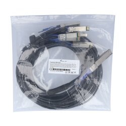 BlueLAN BL290601X1M26 kompatibel, 1 Meter QSFP-DD zu 8xSFP56 400G DAC Breakout Direct Attach Kabel
