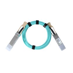 BlueOptics Active Optical Cable, 4 Kanal QSFP, 56G Infiniband, 2 Meter, Multi-mode 50/125µ, OM4, brand fiber, magenta, round 3.0mm Tube