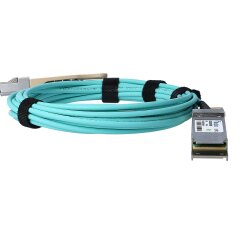 BlueOptics Active Optical Cable, 4 Kanal QSFP, 56G Infiniband, 2 Meter, Multi-mode 50/125µ, OM4, brand fiber, magenta, round 3.0mm Tube