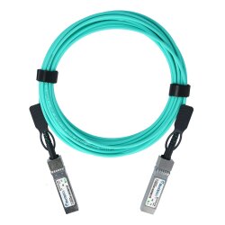 Compatible Avago AFBR-2CAR01Z BlueOptics SFP+ Active Optical Cable (AOC), 10GBASE-SR, Ethernet, Infiniband, 1 Meter