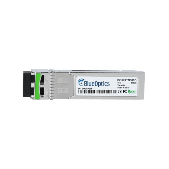 Compatible Finisar FTLX6871MCC-BO BlueOptics BO57JTN680D SFP+ Transceiver, LC-Duplex, 10GBASE-DWDM (up to 11,3Gb/s), tunable Wavelength, Singlemode Fiber, 50GHz ITU, 80KM