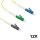 BlueOptics Fiber Optic Pigtail with LC Connector 12xFiber 12 Colors 1 Meter