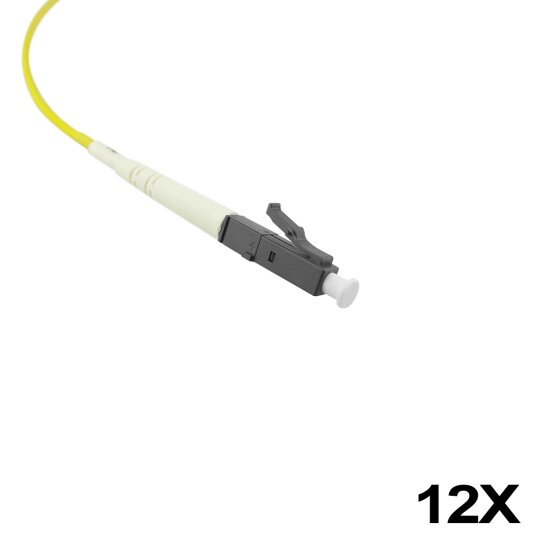 BlueOptics Fiber Optic Pigtail with LC/UPC Connector 12xFiber 12 Colors 1 Meter