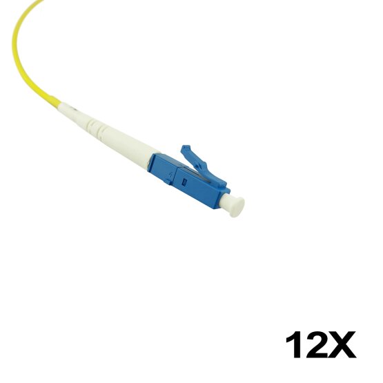 BlueOptics Fiber Optic Pigtail with LC/UPC Connector 12xFiber 12 Colors 1 Meter
