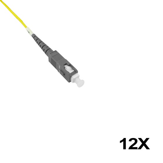 BlueOptics Fiber Optic Pigtail with SC/UPC Connector 12xFiber 12 Colors 1 Meter