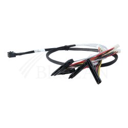 BlueLAN internal MiniSAS Hybrid Cable SFF-8643/4x SFF-8482 with Powercord 50cm