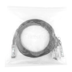 Compatible Siemon SFPPQSFP30-01 BlueLAN pasivo 40GBASE-CR4 QSFP a 4x10GBASE-CR SFP+ Direct Attach Breakout Cable, 1M, AWG30