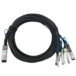 Kompatibles Ruckus E100G-QSFP-4SFP-P-0101 BlueLAN passives 100GBASE-CR4 QSFP28 auf 4x25GBASE-CR SFP28 Direct Attach Breakout Kabel, 1M, AWG26