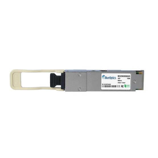 Compatible Alcatel-Lucent QSFP-40G-S BlueOptics BO25K859S2D QSFP Transceptor, MPO/MTP, 40GBASE-SR4, Multimode Fiber, 4x850nm, 150M
