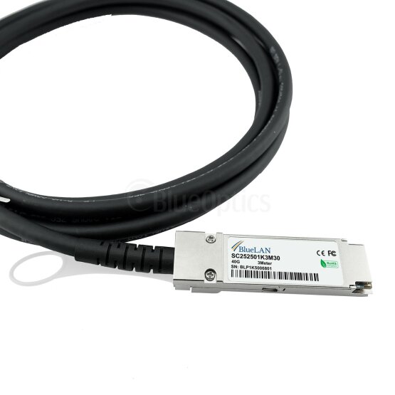 BlueLAN QSFP Direct Attach Cable 40GBASE-CR4 1 Meter