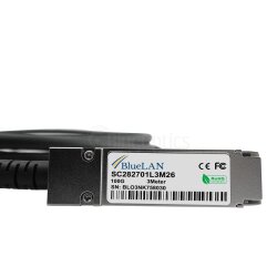 Compatible H3C QSFP-100G-4SFP-25G-CAB-3M-CM BlueLAN pasivo 100GBASE-CR4 QSFP28 a 4x25GBASE-CR SFP28 Direct Attach Breakout Cable, 3M, AWG26