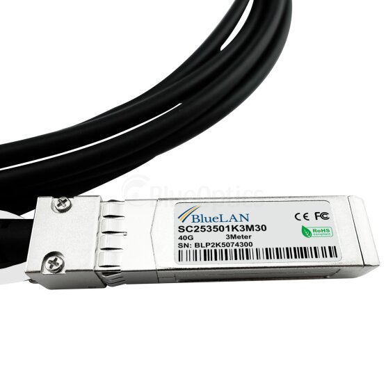 BlueLAN Cable de conexión directa 40GBASE-CR4 QSFP 3 Metros