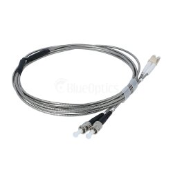 BlueOptics cable de conexión de fibra dúplex blindado de acero LC-ST Multimodo OM4