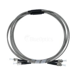 BlueOptics cable de conexión de fibra dúplex blindado de acero ST-ST Multimodo OM4