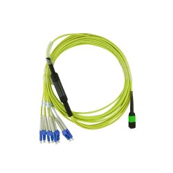 Dell EMC CBL-MPO12-4LC-SMF-50M compatible MPO-4xLC Single-mode Patch Cable 50 Meter