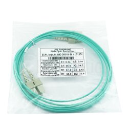 BlueOptics Duplex Cable de parcheo de fibra óptica SC-SC Monomode OM3 0.5 Metro