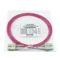 BlueOptics Duplex Cable de parcheo de fibra óptica SC-SC Monomode OM4 0.5 Metro