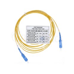 BlueOptics Simplex Cable de parcheo de fibra óptica SC-UPC/SC-UPC Single-mode 0.5 Metro