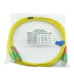 BlueOptics Duplex Cable de parcheo de fibra óptica E2000-APC/E2000-APC Single-mode