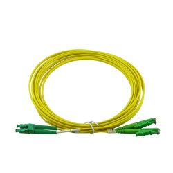 BlueOptics Duplex Cable de parcheo de fibra óptica LC-APC/E2000-APC Single-mode 0.5 Metro