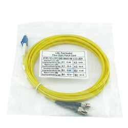 BlueOptics Duplex Cable de parcheo de fibra óptica LC-UPC/ST-PC Single-mode