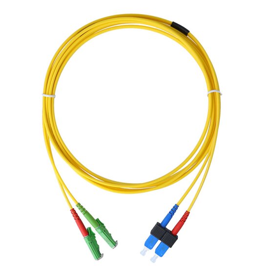 BlueOptics Duplex Cable de parcheo de fibra óptica SC-UPC/E2000-APC Single-mode