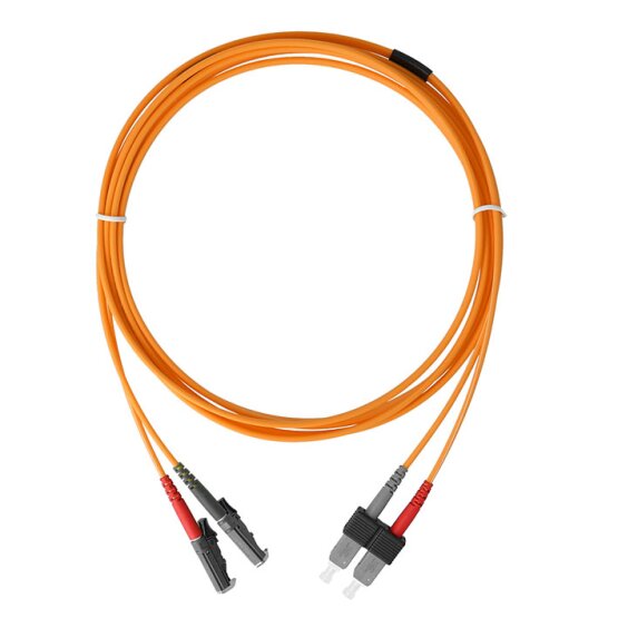 BlueOptics Duplex Cable de parcheo de fibra óptica SC-E2000 Monomode OM2