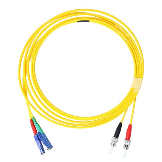 BlueOptics Duplex Cable de parcheo de fibra óptica ST-PC/E2000-PC Single-mode