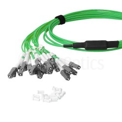 BlueOptics Fibra MPO/8xLC Duplex Cable de parcheo OM5