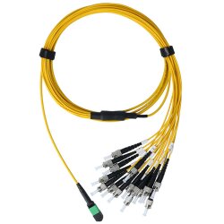 BlueOptics Fiber MPO/8xST Duplex Breakout Cable G.657.A1 Single-mode 1 Meter