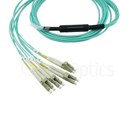 BlueOptics Fiber MPO/4xLC Breakout Cable OM3