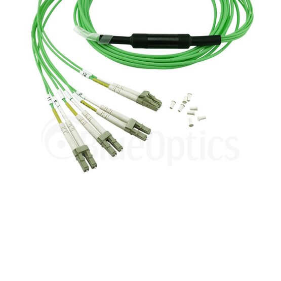 BlueOptics Fiber MPO/4xLC Breakout Cable OM5