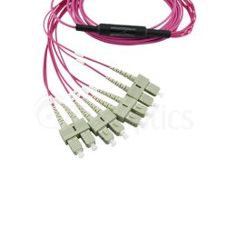 BlueOptics Fibra MPO/4xSC Cable de parcheo OM4 15 Metros