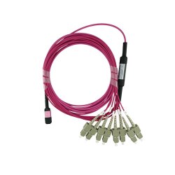 BlueOptics Fiber MPO/4xSC Breakout Cable OM4 1 Meter
