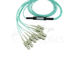 BlueOptics LWL MPO/4xSC Breakout Kabel OM3 3 Meter