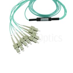 BlueOptics Fiber MPO/4xSC Breakout Cable OM3 1 Meter