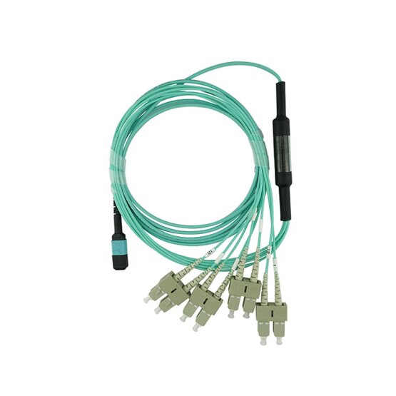 BlueOptics Fiber MPO/4xSC Breakout Cable OM3 7.5 Meter