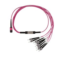 BlueOptics Fibra MPO/4xST Cable de parcheo OM4 2 Metros