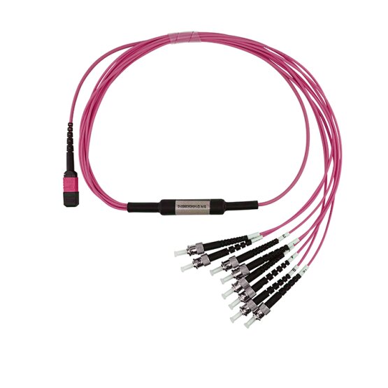 BlueOptics Fibra MPO/4xST Cable de parcheo OM4 1 Metro