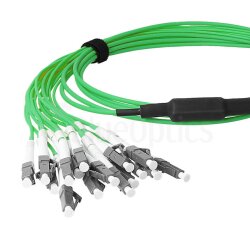 BlueOptics Fibra MTP/8xLC Duplex Cable de parcheo OM5