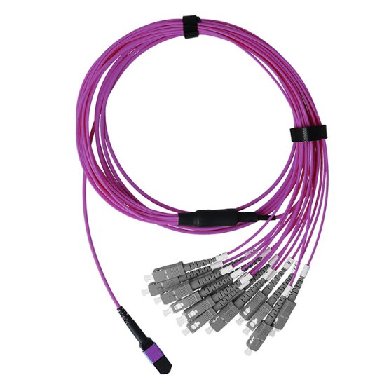 BlueOptics LWL MTP/8xSC Duplex Breakout Kabel OM4
