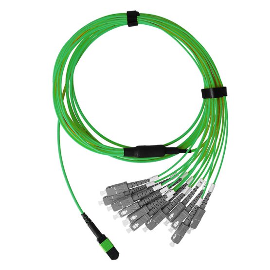 BlueOptics LWL MTP/8xSC Duplex Breakout Kabel OM5