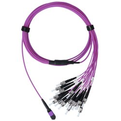 BlueOptics Fiber MTP/8xST Duplex Breakout Cable OM4