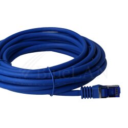 40x BlueLAN Premium RJ45 Patch Cable S/FTP, Cat.6a, LSZH, blue, 7.5 Meter